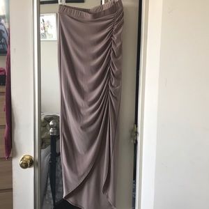 long, side slit skirt